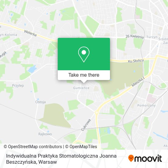 Indywidualna Praktyka Stomatologiczna Joanna Beszczyńska map