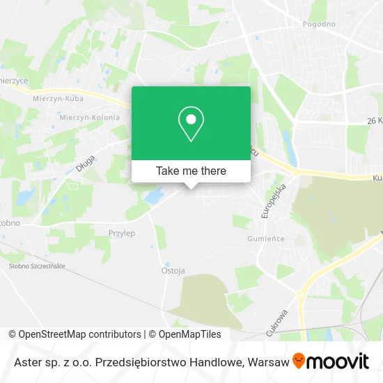 Aster sp. z o.o. Przedsiębiorstwo Handlowe map