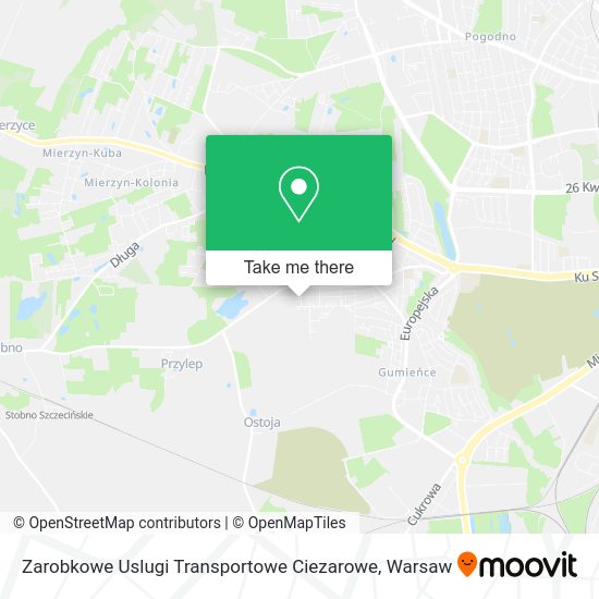 Zarobkowe Uslugi Transportowe Ciezarowe map