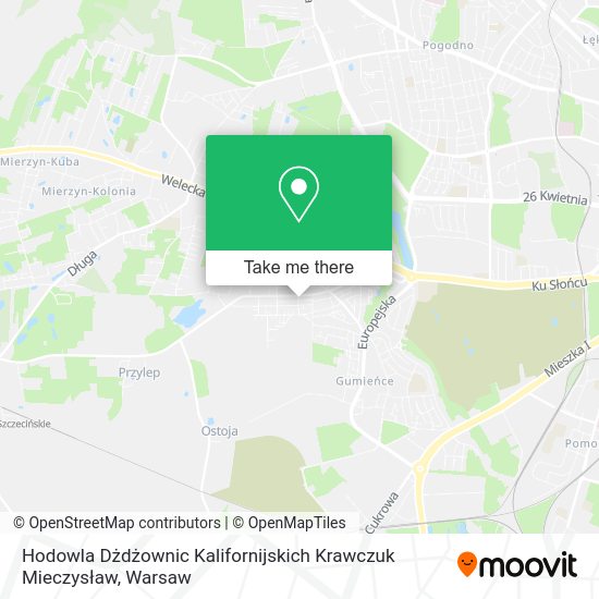 Hodowla Dżdżownic Kalifornijskich Krawczuk Mieczysław map