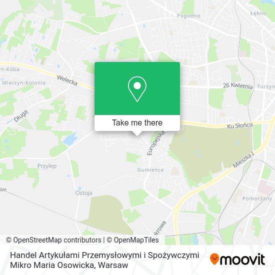 Handel Artykułami Przemysłowymi i Spożywczymi Mikro Maria Osowicka map