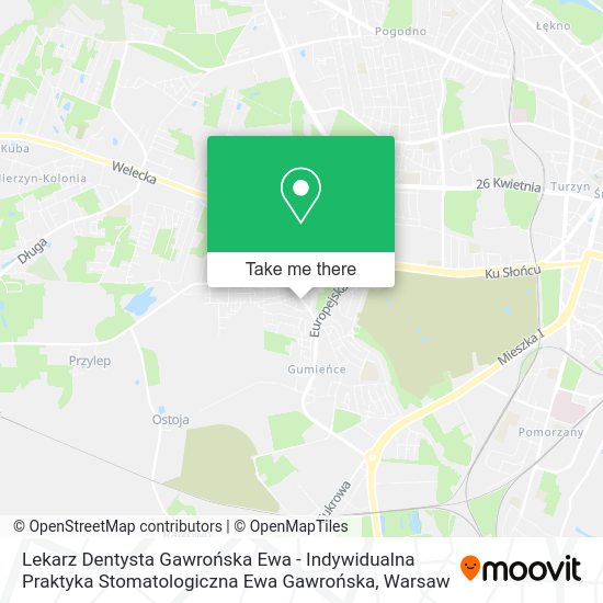 Lekarz Dentysta Gawrońska Ewa - Indywidualna Praktyka Stomatologiczna Ewa Gawrońska map