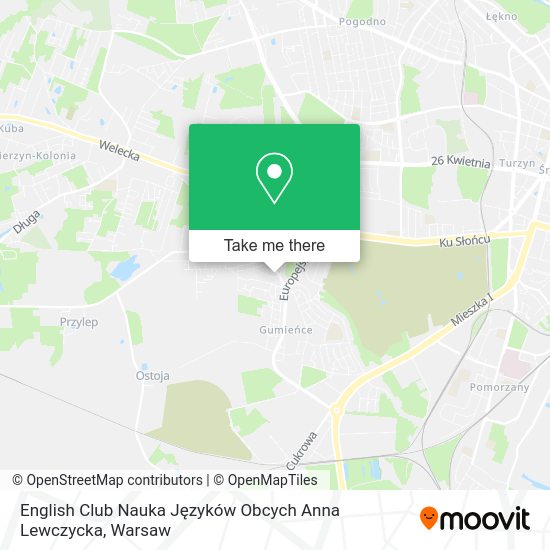 English Club Nauka Języków Obcych Anna Lewczycka map