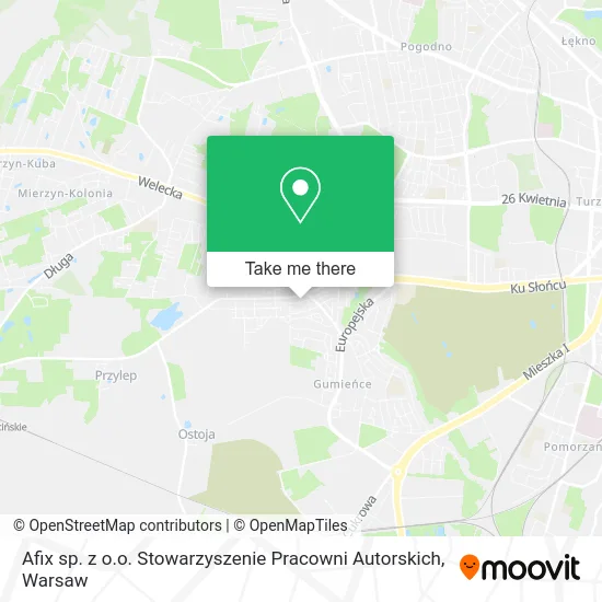 Карта Afix sp. z o.o. Stowarzyszenie Pracowni Autorskich