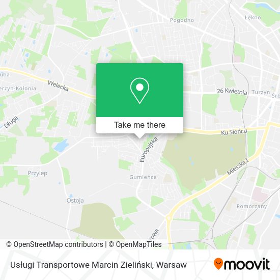 Usługi Transportowe Marcin Zieliński map