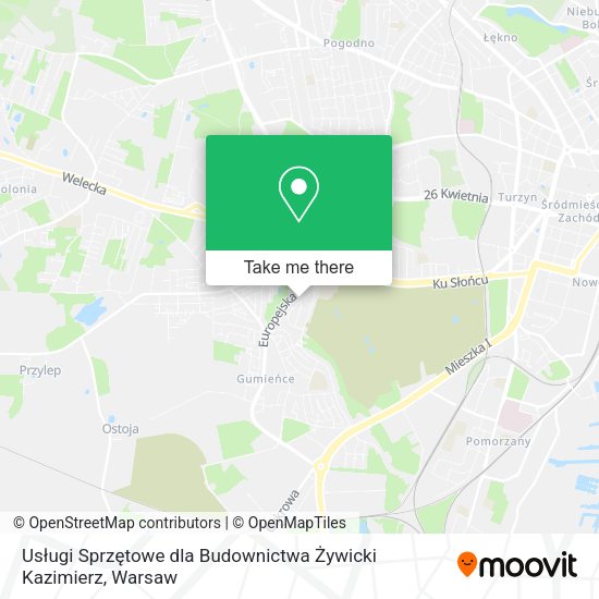 Usługi Sprzętowe dla Budownictwa Żywicki Kazimierz map