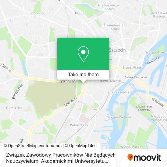 Związek Zawodowy Pracowników Nie Będących Nauczycielami Akademickimi Uniwersytetu Szczecińskiego map