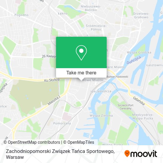 Zachodniopomorski Związek Tańca Sportowego map