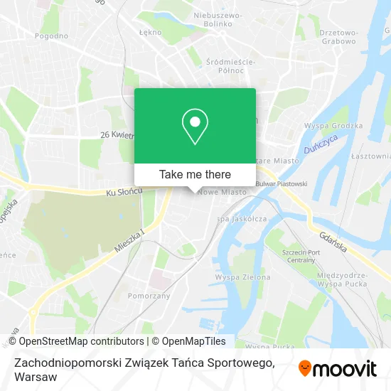 Zachodniopomorski Związek Tańca Sportowego map