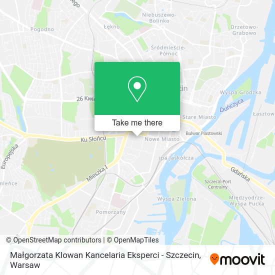 Карта Małgorzata Klowan Kancelaria Eksperci - Szczecin