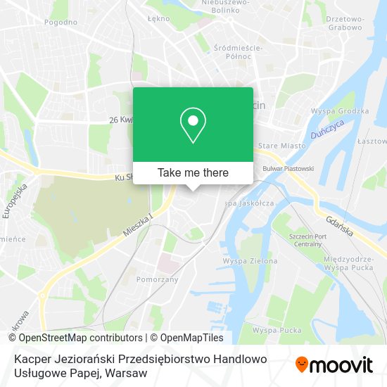 Kacper Jeziorański Przedsiębiorstwo Handlowo Usługowe Papej map