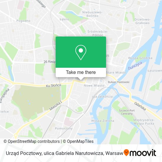 Urząd Pocztowy, ulica Gabriela Narutowicza map