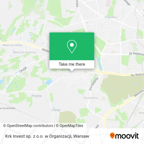 Карта Krk Invest sp. z o.o. w Organizacji