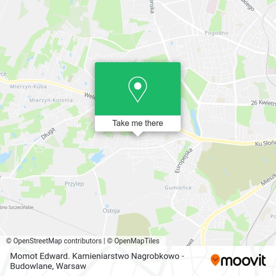 Momot Edward. Kamieniarstwo Nagrobkowo - Budowlane map