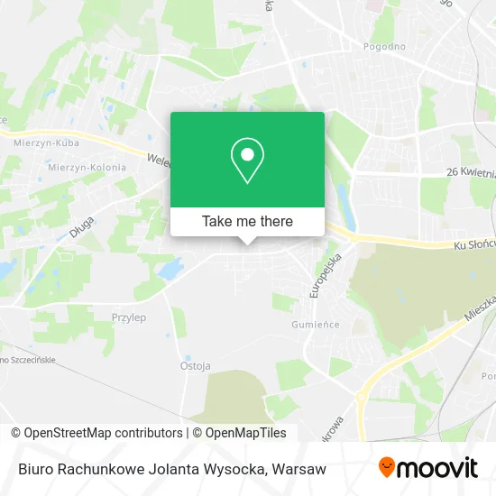 Карта Biuro Rachunkowe Jolanta Wysocka