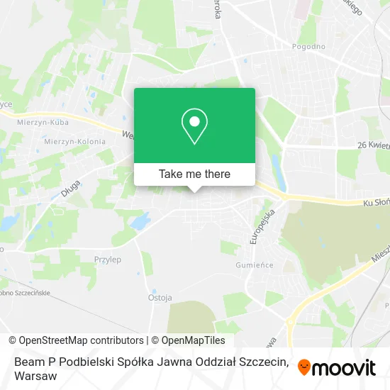Beam P Podbielski Spółka Jawna Oddział Szczecin map