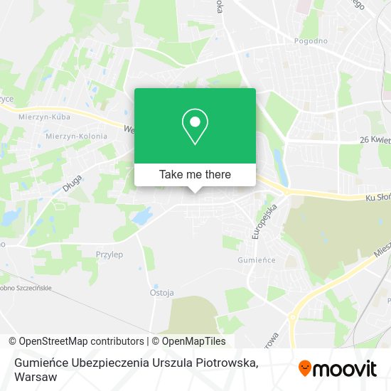 Gumieńce Ubezpieczenia Urszula Piotrowska map