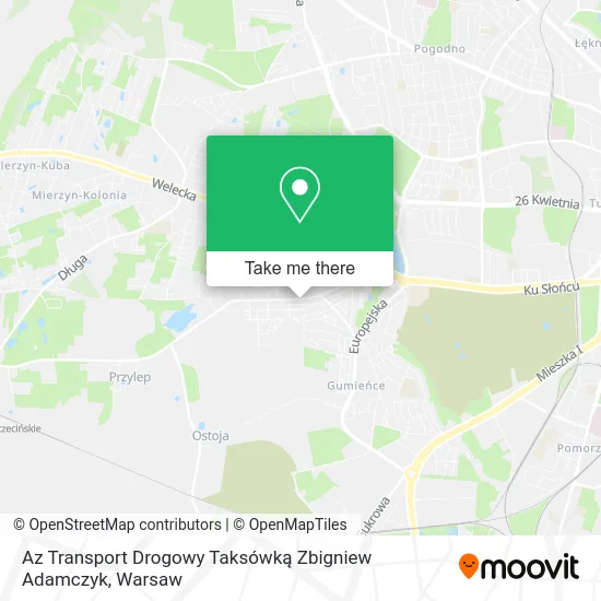 Карта Az Transport Drogowy Taksówką Zbigniew Adamczyk