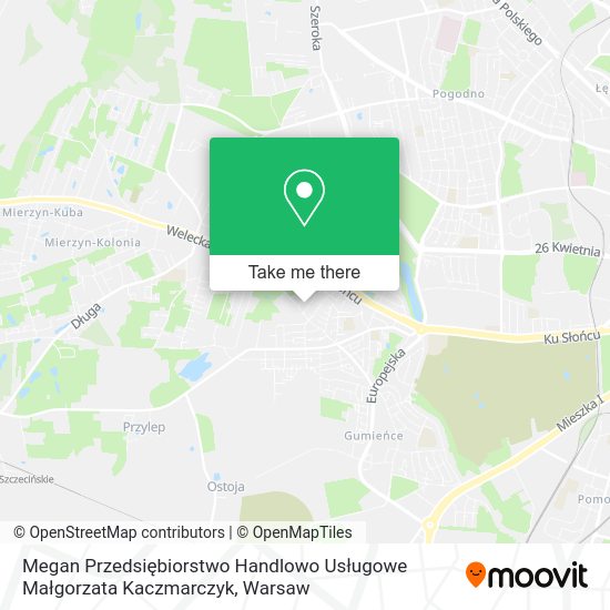 Megan Przedsiębiorstwo Handlowo Usługowe Małgorzata Kaczmarczyk map