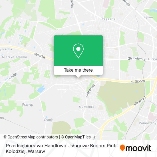 Przedsiębiorstwo Handlowo Usługowe Budom Piotr Kołodziej map