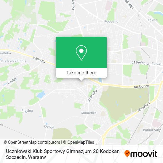 Карта Uczniowski Klub Sportowy Gimnazjum 20 Kodokan Szczecin