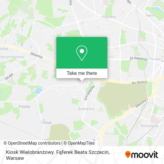 Kiosk Wielobranżowy. Fąferek Beata Szczecin map