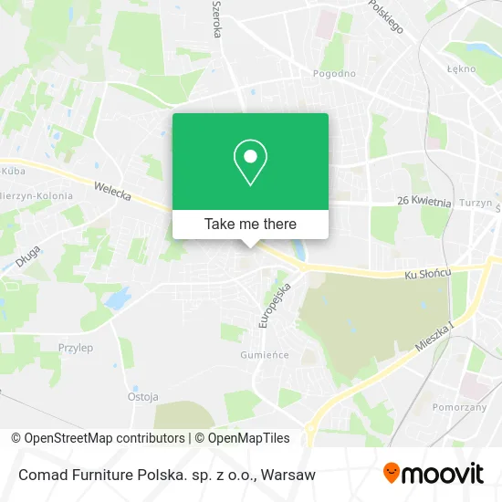 Карта Comad Furniture Polska. sp. z o.o.
