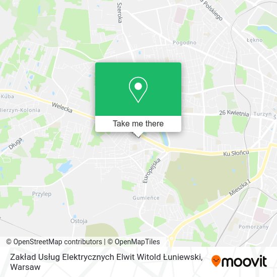 Zakład Usług Elektrycznych Elwit Witold Łuniewski map