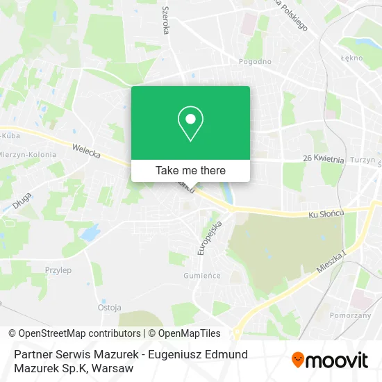 Карта Partner Serwis Mazurek - Eugeniusz Edmund Mazurek Sp.K