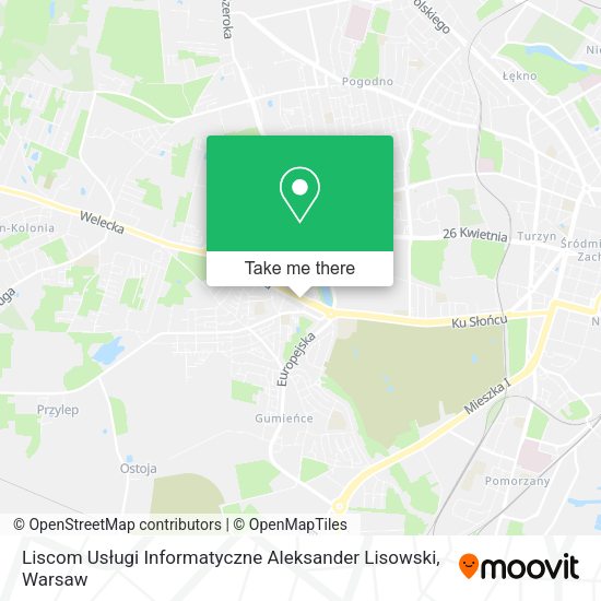 Liscom Usługi Informatyczne Aleksander Lisowski map