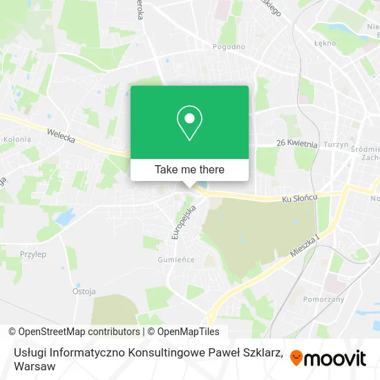 Usługi Informatyczno Konsultingowe Paweł Szklarz map