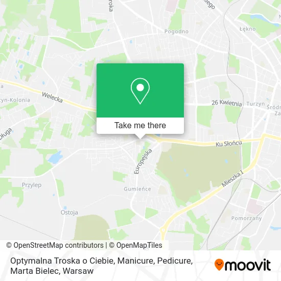 Карта Optymalna Troska o Ciebie, Manicure, Pedicure, Marta Bielec