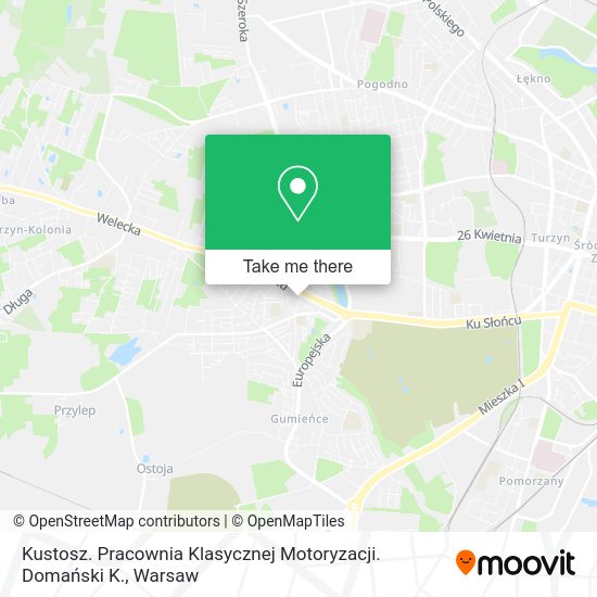 Карта Kustosz. Pracownia Klasycznej Motoryzacji. Domański K.