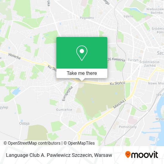 Language Club A. Pawlewicz Szczecin map