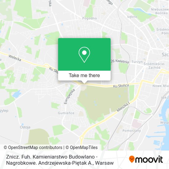 Znicz. Fuh. Kamieniarstwo Budowlano - Nagrobkowe. Andrzejewska-Piętak A. map