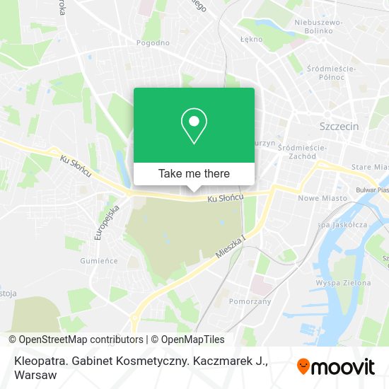 Kleopatra. Gabinet Kosmetyczny. Kaczmarek J. map