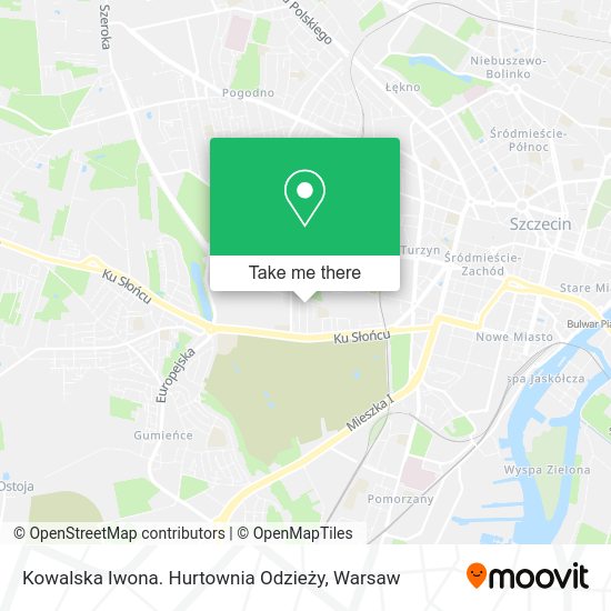 Kowalska Iwona. Hurtownia Odzieży map