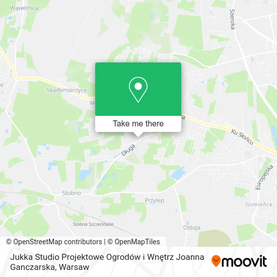 Jukka Studio Projektowe Ogrodów i Wnętrz Joanna Ganczarska map