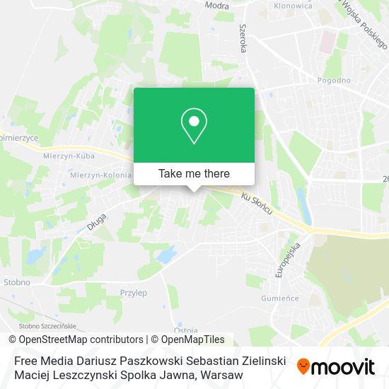 Free Media Dariusz Paszkowski Sebastian Zielinski Maciej Leszczynski Spolka Jawna map