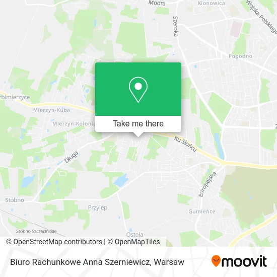 Карта Biuro Rachunkowe Anna Szerniewicz