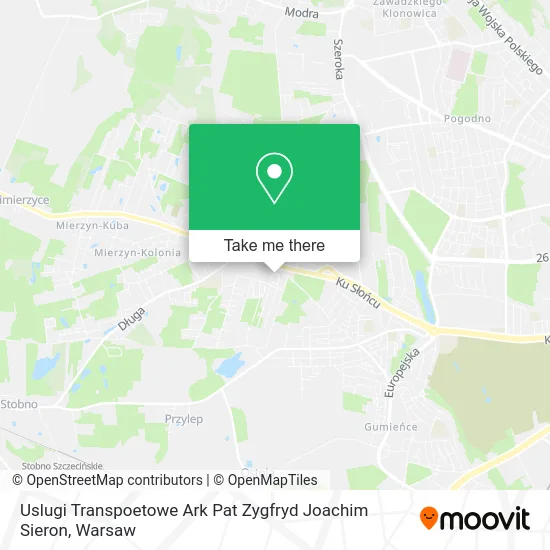 Uslugi Transpoetowe Ark Pat Zygfryd Joachim Sieron map