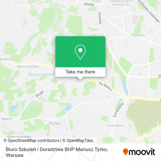 Biuro Szkoleń i Doradztwa BHP Mariusz Tyrko map