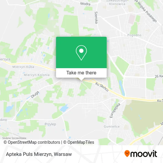 Карта Apteka Puls Mierzyn