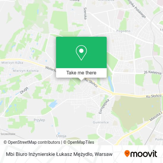 Mbi Biuro Inżynierskie Łukasz Mężydło map