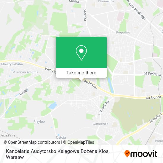 Kancelaria Audytorsko Księgowa Bożena Kłos map