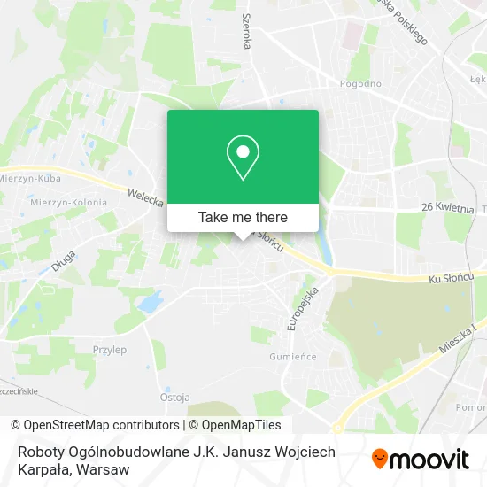 Roboty Ogólnobudowlane J.K. Janusz Wojciech Karpała map