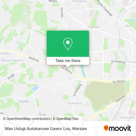 Max Uslugi Autokarowe Gawor Los map