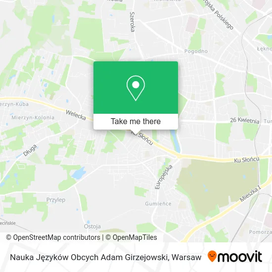 Nauka Języków Obcych Adam Girzejowski map