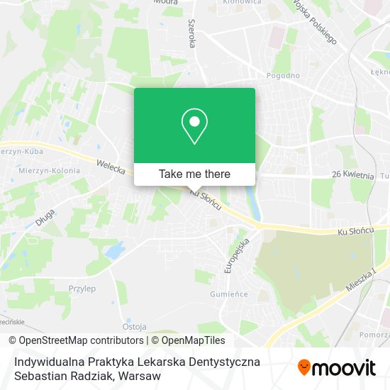 Indywidualna Praktyka Lekarska Dentystyczna Sebastian Radziak map