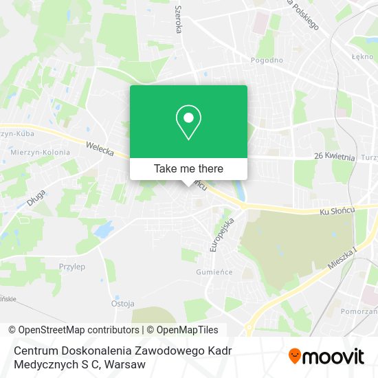 Centrum Doskonalenia Zawodowego Kadr Medycznych S C map